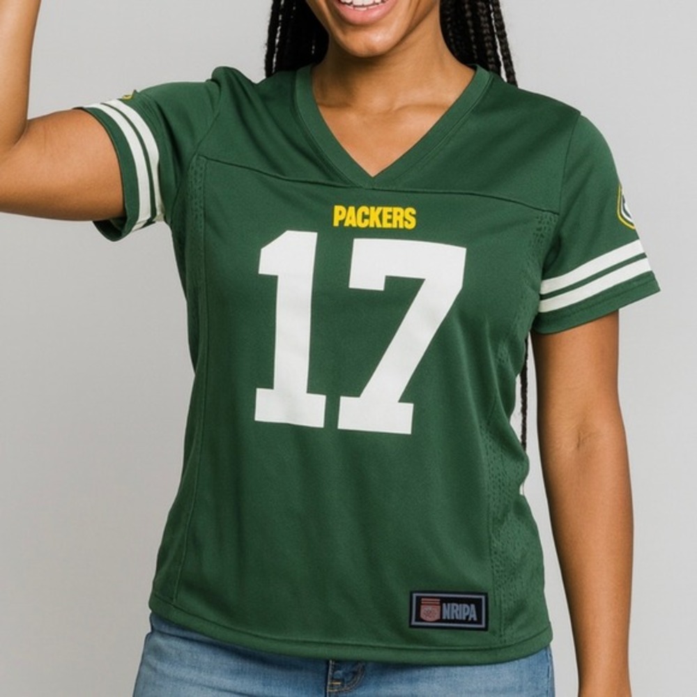 Green Bay Packers Adams #17 NFL‎ Football Jersey Team Apparel Women's L